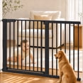 thumbnail image 1 of 29.5-51.6'' Extra Wide Pet Gate, 30''H Safety Doorway Gates Pressure Mounted,Black, 1 of 11