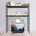 thumbnail image 1 of 29.5*7.9*38.6inch DIY Bookcase 2-Tier Rack Countertop Display Shelf Adjustable Multipurpose Holders for Office, Living Room, Bedroom, Kitchen, Dorm, 1 of 23