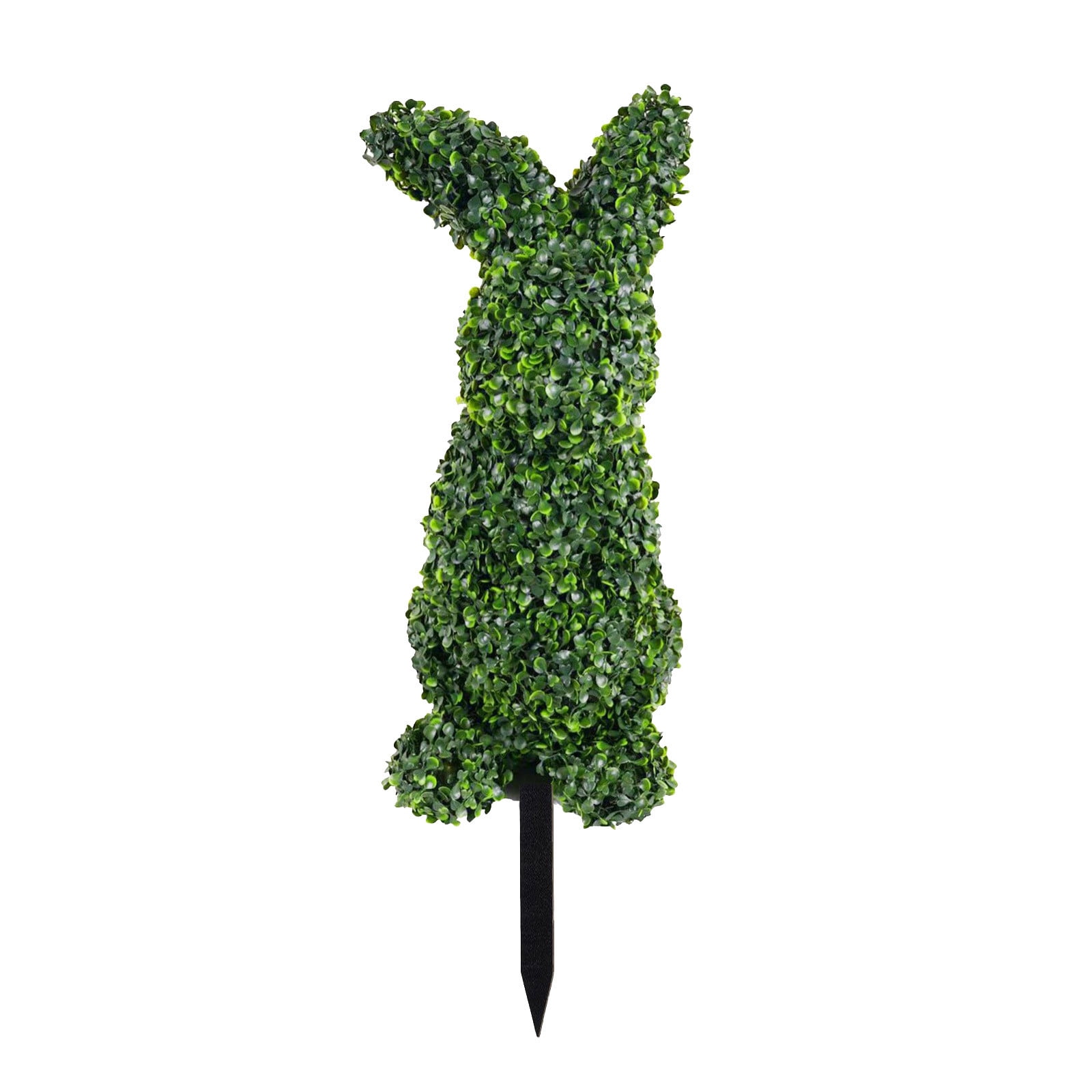 29.5" Easter Bunny Decorations Moss Bunny Shaped Topiary Trees with Ground Spike Artificial Moss Rabbit Topiary Faux Plants Outdoor for Easter Party Indoor Outdoor Garden Decor