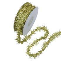 29.5 FT Tinsel Garland Christmas Tinsel Garland Xmas Tree Decorations Metallic Twist Streamer for Christmas Tree New Year Holiday Birthday Party Decorations, set of 1, Multicolor(Gold,354x0.7")