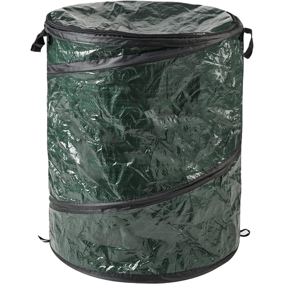 29.5-Gallon Pop Up Outdoor Garbage Can - Collapsible Trash Can for Parties, Yard Waste, or Laundry -