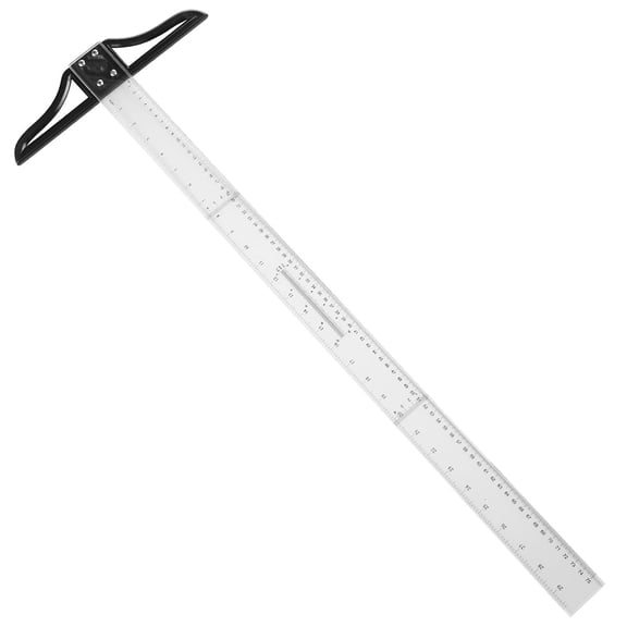 29.5 Inch T Square Ruler Acrylic Graduated in Transparent Measuring Scale Tool for Art Framing and Drafting