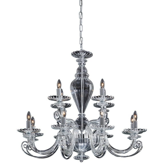29.5 Inch Twelve Light Chandelier -Traditional Installation Minka Metropolitan N9169