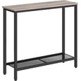 thumbnail image 1 of 29.5" Narrow Console Table, Small Entryway Table with Shelf, 2 Tier Thin Sofa Table, Behind Couch Table, Side Table, for Hallway, Living Room, Bedroom, Greige and Black, 1 of 18