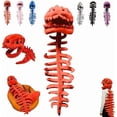 thumbnail image 1 of 29.5" Spinosaurus Plush Dino Outfit, Outfit Halloween Fun Dinosaur Skeleton Plush Costume with Spine Extension for Parties, Wearable Dino Skeleton Plush (Orange), 1 of 6