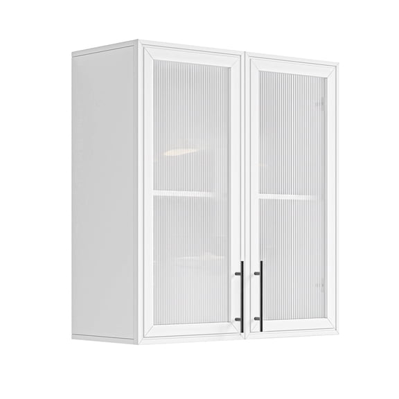 29.5’’ Wall Cabinets for Laundry Room, Wall Cabinet with Acrylic Glass Doors, Upper Storage for Laundry Room, Bathroom, Kitchen