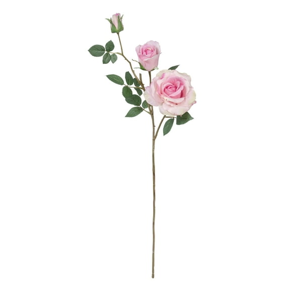 29.5-inch Artificial Silk Pink Rose 3 Heads Long Spray, for Indoor Use, by Mainstays, Set of 8
