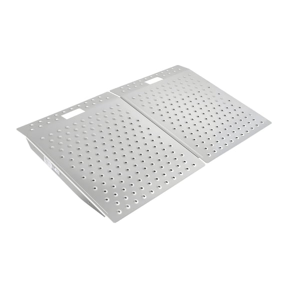 29.5" x 24.3" Threshold Ramp, Non-Slip Aluminum Platform Wheelchair Ramp, 750 lbs Capacity, for Home Steps, Curbs, Doorways Applicable Height 0.5-2.5 Inches