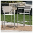 thumbnail image 1 of 29.50" Barstools with Silver Rust-Proof Aluminum Frame, Grey Mesh, Set of 2 No + Silver + Rust Resistant Frame + 2 Person Seating Group + Aluminium,Mesh, 1 of 1