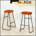 thumbnail image 1 of 29.52" Stylish and Minimalist Bar Stools Set of 2, Counter Height Bar Stools, for Kitchen Island, Coffee Shop, Bar, Home Balcony, Brown, 1 of 8