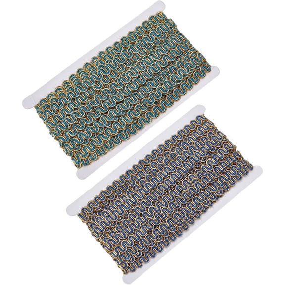 29.52 Yards Traditional Gimp Braid Trim Upholstery 1/2 inch(13mm) Wide Polyester Woven Decorative Gimp Trim Ribbon for Costume DIY Crafts Sewing Upholstery Curtain Slipcover Decoration