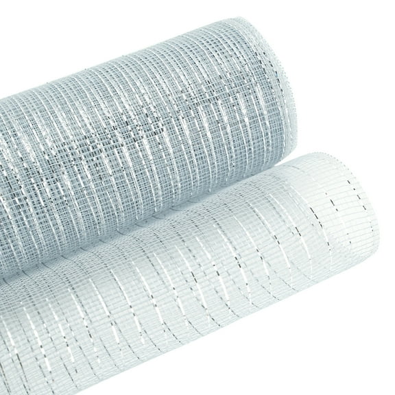 29.52ft Christmas Wide Poly-Mesh Decorative Mesh Glittered Ribbons for Christmas Tree Decorations Wreath Present Wrap