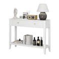 thumbnail image 1 of 29.53" Tall Console Table with Drawers, Narrow Wood Accent Sofa Behind Couch Entryway Table with Storage Shelf for Front Hall, Hallway, Living Room, 1 of 7