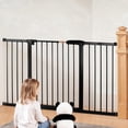 thumbnail image 1 of 29-57 Inch Dog Gate Indoor, Adjustable Pet Gates for Wide Openings, Pressure Mounted Pet Fence, No Drilling, Expandable Dog Gate for Doorways, Stairways and Hallways (Black, 29"-57" W x 30.5“H), 1 of 8
