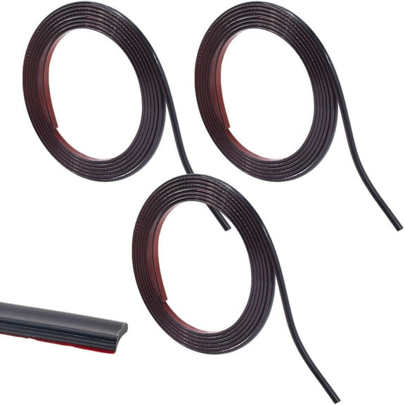 29.5Ft 3 Rolls Black Molding Trim Flexible Wall Trim Skirting Board Peel and Stick Self Adhesive Liner Wallpaper Border PVC Backsplash Tile Edge for DIY Ceiling Furniture Door Wardrobe Decor for DIY