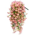 thumbnail image 1 of 29.5In Silk Morning Glory Faux Flowers Artificial Fake Wisteria Vine Ratta Hanging Garland Silk Flowers String Home Party Wedding Decor Artificial Hanging Flowers Plants Outdoor Decorattions Pink, 1 of 6