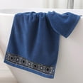 thumbnail image 1 of 29.5x13.4in Soft Absorbent Polyester Towel, Thickened Blue Face Towel for Bathroom Spa, Christmas Stocking Stuffer Gift, 1 of 9
