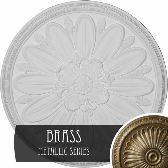 29 7/8"OD x 1 1/2"P Fairfax Ceiling Medallion, Hand-Painted Brass