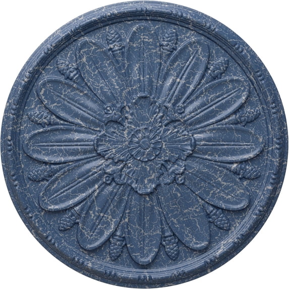29 7/8"OD x 1 3/8"P Fairfax Ceiling Medallion, Hand-Painted Americana Crackle