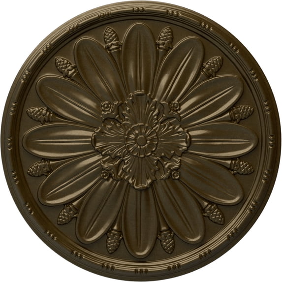 29 7/8"OD x 1 3/8"P Fairfax Ceiling Medallion, Hand-Painted Brass