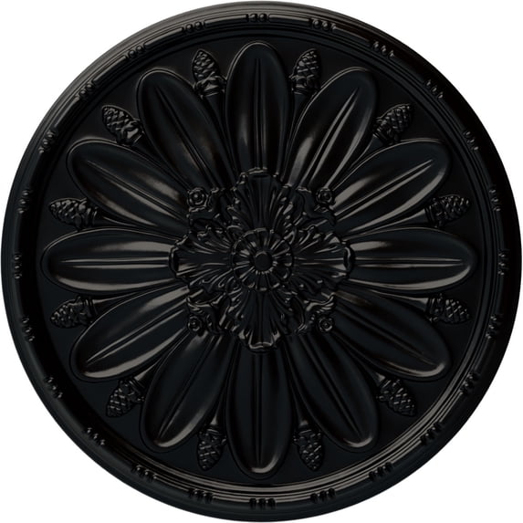 29 7/8"OD x 1 3/8"P Fairfax Ceiling Medallion, Hand-Painted Jet Black