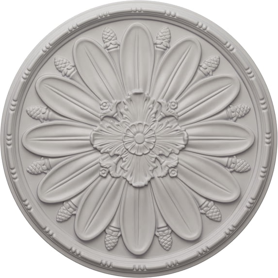 29 7/8"OD x 1 3/8"P Fairfax Ceiling Medallion, Hand-Painted Ultra Pure White