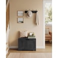 thumbnail image 1 of 29.9'' Storage Bench with 2 Safety Hinges, Entryway Shoe Bench for Home Organization, Charcoal Gray, 1 of 5