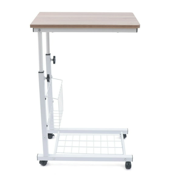 29.92*18.9*11.42" Bedside Sofa Side Table Wheels Hospital Overbed Rolling Tray Height Adjustable