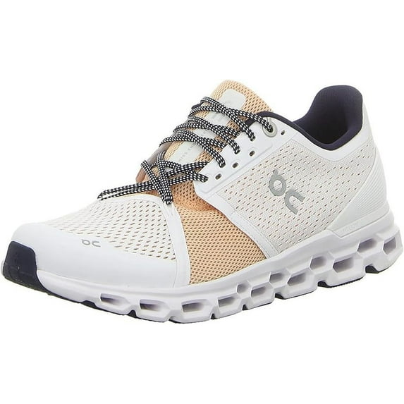 29.99771 ON Running Women's Cloudstratus Sneaker Shoe White/Almond Size 7