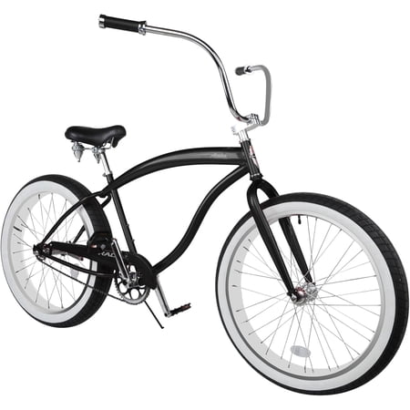 Tracer Avalon 26 inch Cruiser Bike for Men, 1 Speed, Coaster Brake, Fat Tire, Mid-rise HandleBar, Black