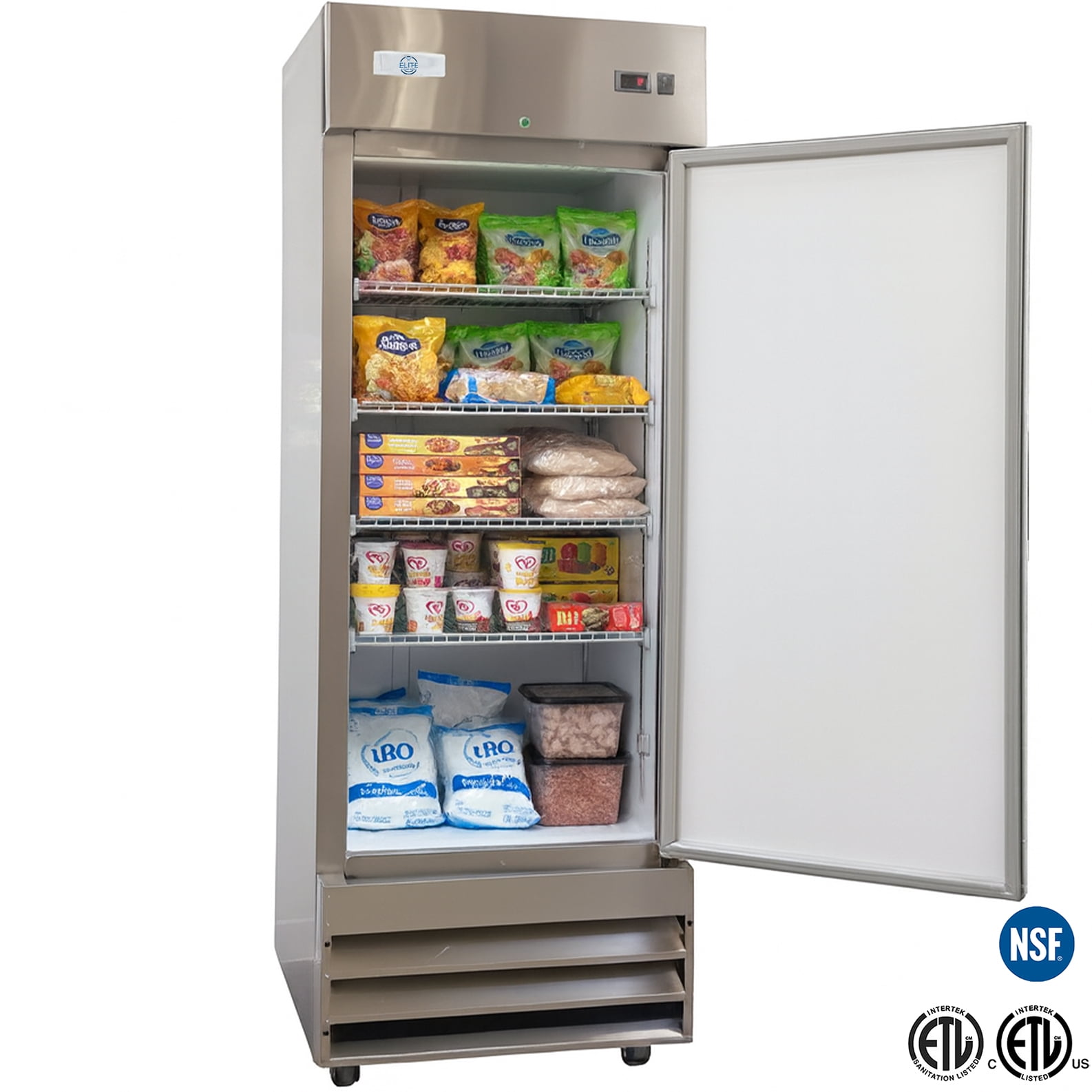 29'' Commercial Upright Freezer, Stainless Steel, Bottom Mount, Single ...