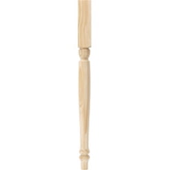 Elegant Dual-Design 29" Beige Pine Table Leg