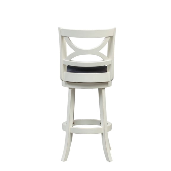 29" Florence Swivel Stool, Distressed White