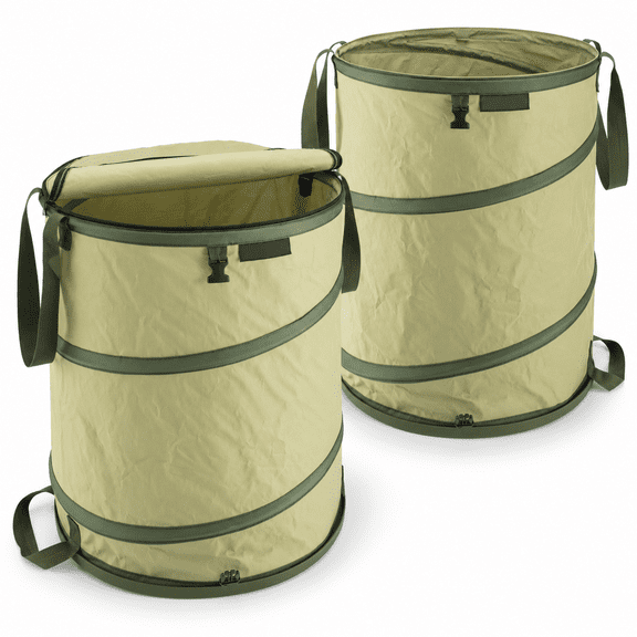 29 Gallon Collapsible Trash Can Hard Bottom Pp 2-pack
