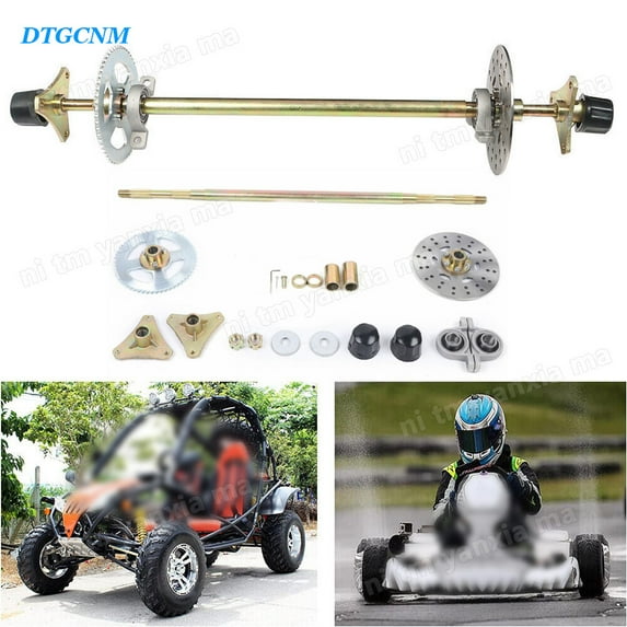 29 " Good Compatibility Closed Go Kart Rear Live Axle Kit Chain Sprocket Brake Wheel Hub Assembly