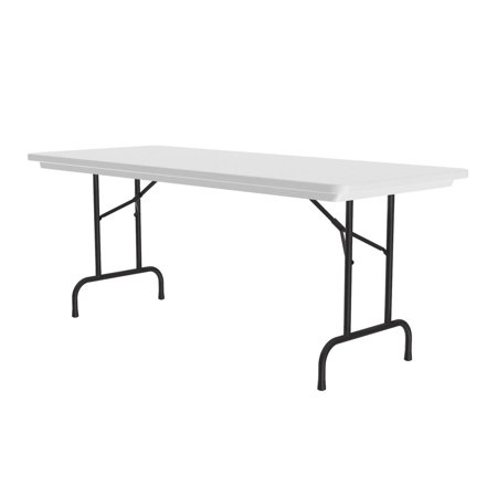 29"H Heavy-Duty Tamper-Resistant Plastic Folding Table in Gray Granite