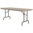thumbnail image 1 of 29"H Heavy-Duty Tamper-Resistant Plastic Folding Table in Mocha Granite, 1 of 7