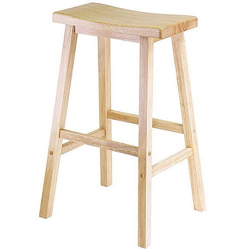 Natural Beech Wood 29" Saddle Seat Bar Stool