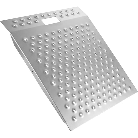 29 In x24 In Aluminum Shed Ramp 1500 lbs Heavy Duty Loading Ramp Anti-Slip Punch Plate Surface for Lawn Mower ATV Motorcycle Garage Use