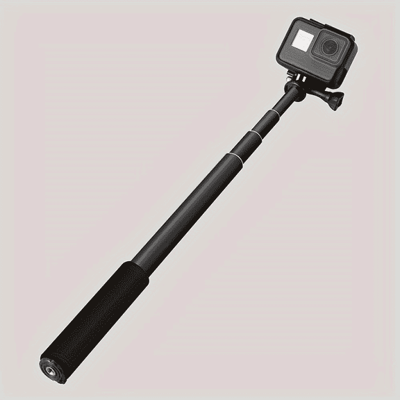 29-Inch Aluminum Alloy Extendable Pole  Selfie Stick Compatible with Most Action Cameras, Including Popular Models from GoPro, SJCAM, Xiaomi, Eken, and DJI