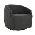 thumbnail image 1 of Benjara 29 Inch Classic Swivel Chair, Curved Back, Sloped Arms-Color:Gray, 1 of 6