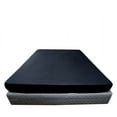 thumbnail image 1 of 29 Inch Extra Deep Fitted Sheet/Bottom Sheet (Olympic Queen, Stripe Navy Blue) - 1800 Series Brushed Microfiber - Deep Pocket Fitted Sheet by The Great American Store, 1 of 4