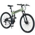 29 Inch Folding Mountain Bike, 21 Speed Mountain Bike with Dual Disc ...