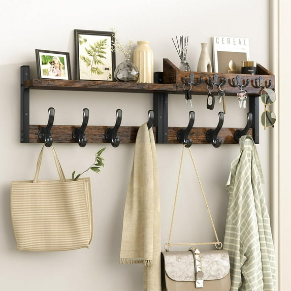 29-Inch Four-In-One Wall-Mounted Coat Rack