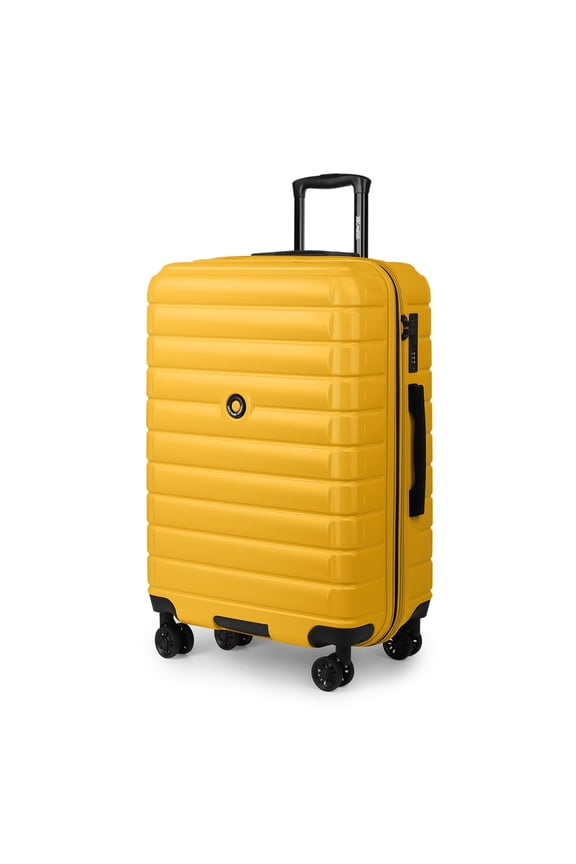 29 Inch Hardshell Large Checked Luggage for Travel,Lightweight Expandable Suitcsae with Spinner Wheels and TSA Lock,LA13601-Yellow