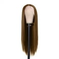 thumbnail image 1 of 29 Inch Long Straight Wig - Heat-Resistant Fiber, Glue-Free, Adjustable Cap, Lightweight, for Fashionable Women, 1 of 4