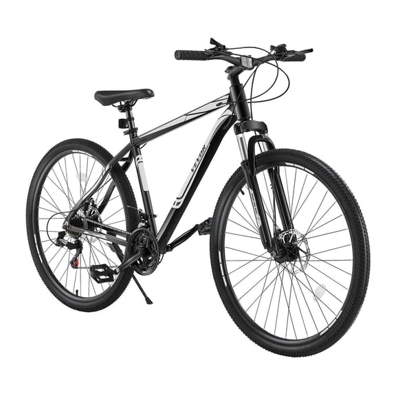 29 Inch MTB Bike, 21 Speed Mountain Bike with Front Suspension, Dual Disc Brakes, Aluminum Alloy Frame, Adult Cycling for Men & Women