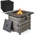 thumbnail image 1 of GLINTEX 29 Inch Propane Rattan Firepit Table with Lava Rocks and Protective Cover, Fire Pit Tab, Grayle, 1 of 7
