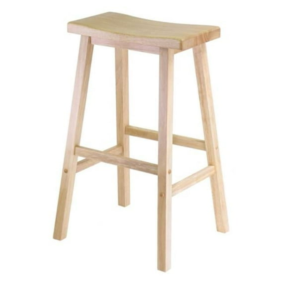 29 Inch Saddle Seat Stool - Single - Beech Solid - Composite Wood