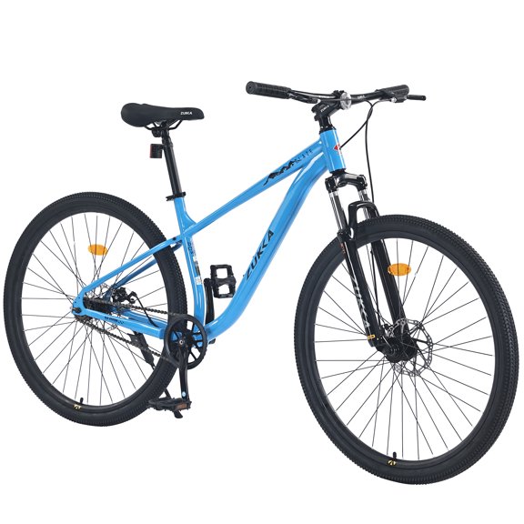 29 Inch Wheels Single Speed Mountain Bike, Front Suspension, Steel Frame, for Men and Women
